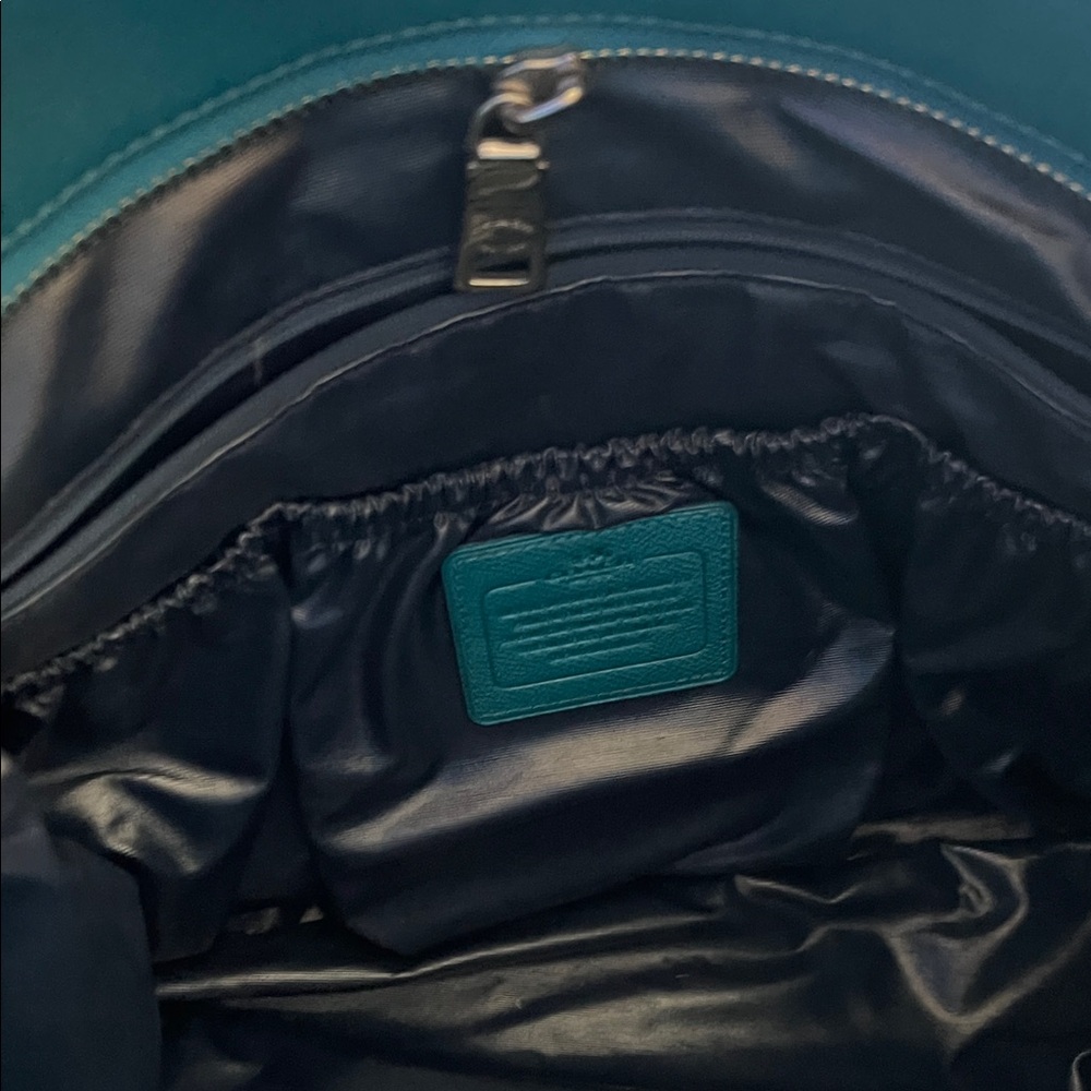 Coach Teal Leather Bag - Baby Bag or Work - Picture 4 of 11